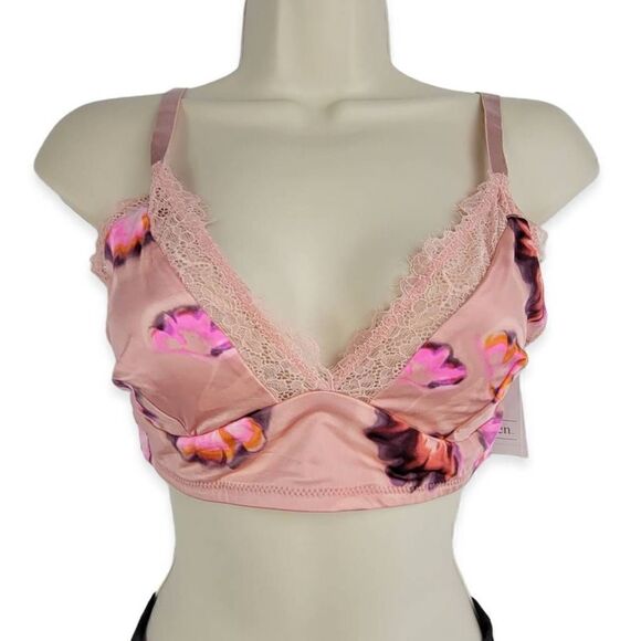 Auden Unlined Bralette in Rose Pink Medium NWT - Picture 3 of 5